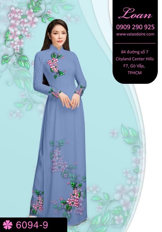 Vải áo dài hoa dây