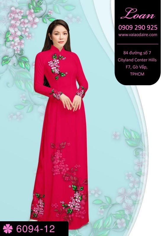 Vải áo dài hoa dây