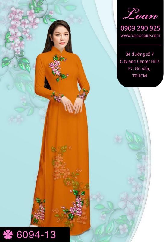Vải áo dài hoa dây