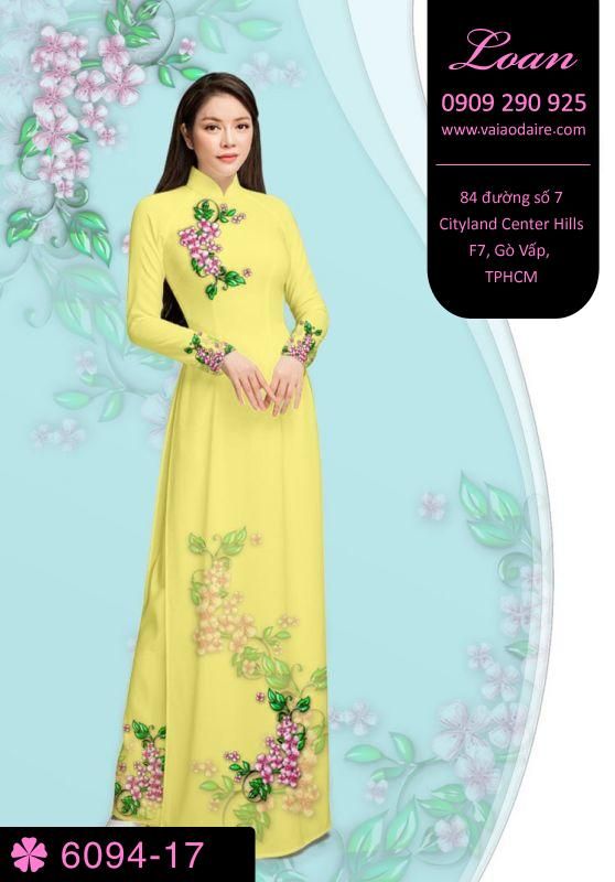 Vải áo dài hoa dây
