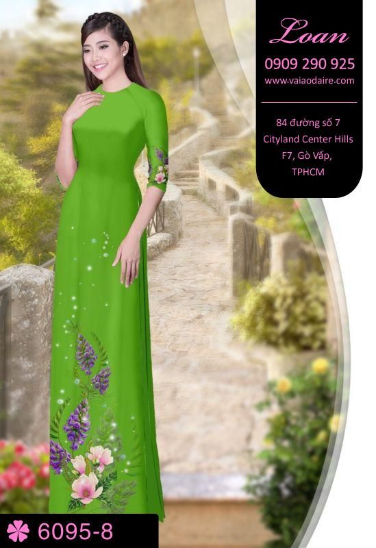 Vải áo dài hoa dây