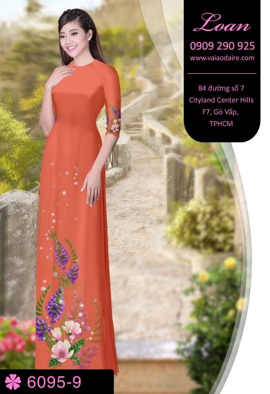 Vải áo dài hoa dây