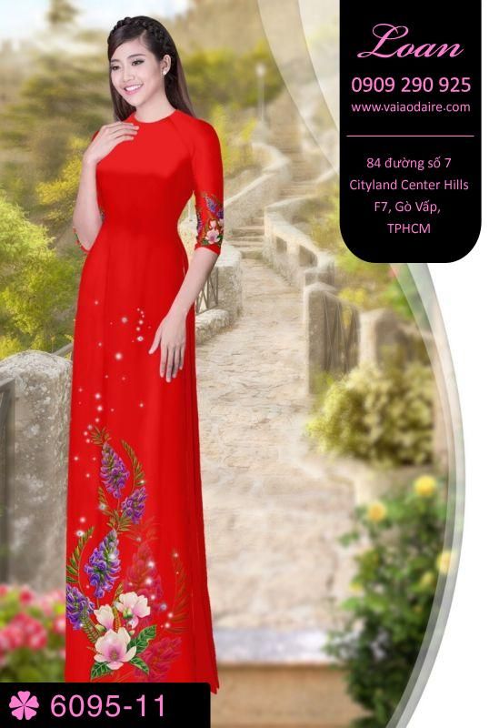 Vải áo dài hoa dây