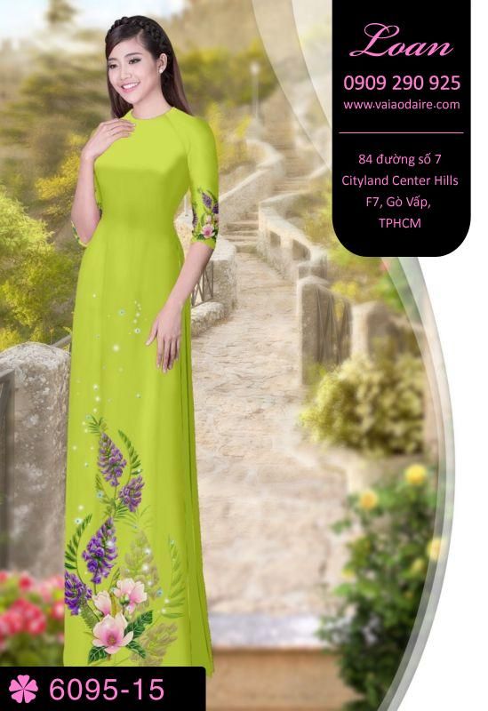 Vải áo dài hoa dây