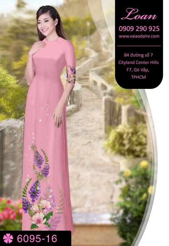 Vải áo dài hoa dây
