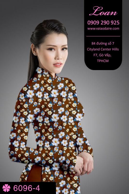 Vải áo dài hoa nhí