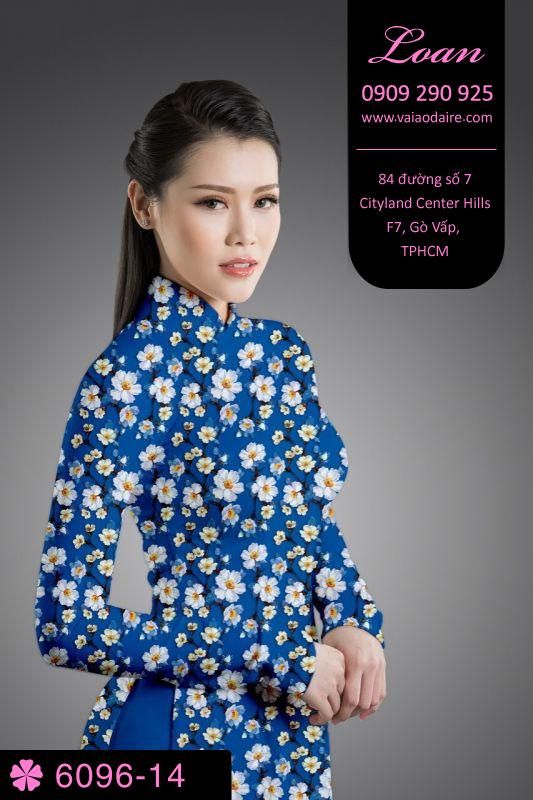 Vải áo dài hoa nhí