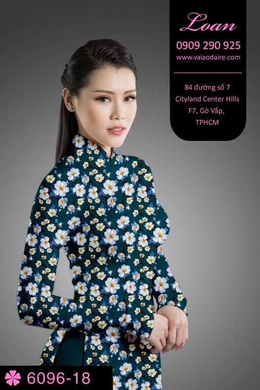 Vải áo dài hoa nhí