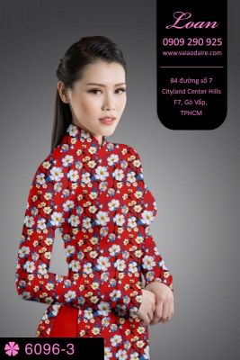 Vải áo dài hoa nhí-DT 6096