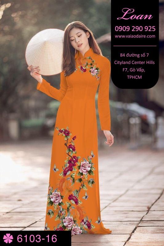 Vải áo dài hoa Hồng