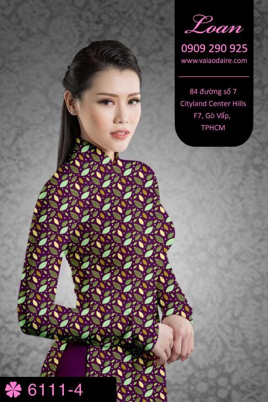Vải áo dài hoa nhí
