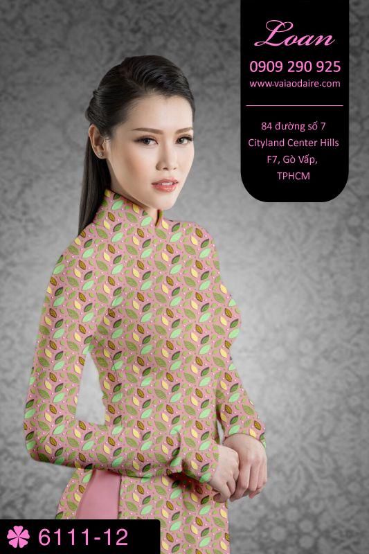 Vải áo dài hoa nhí