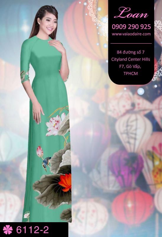 Vải áo dài hoa Sen