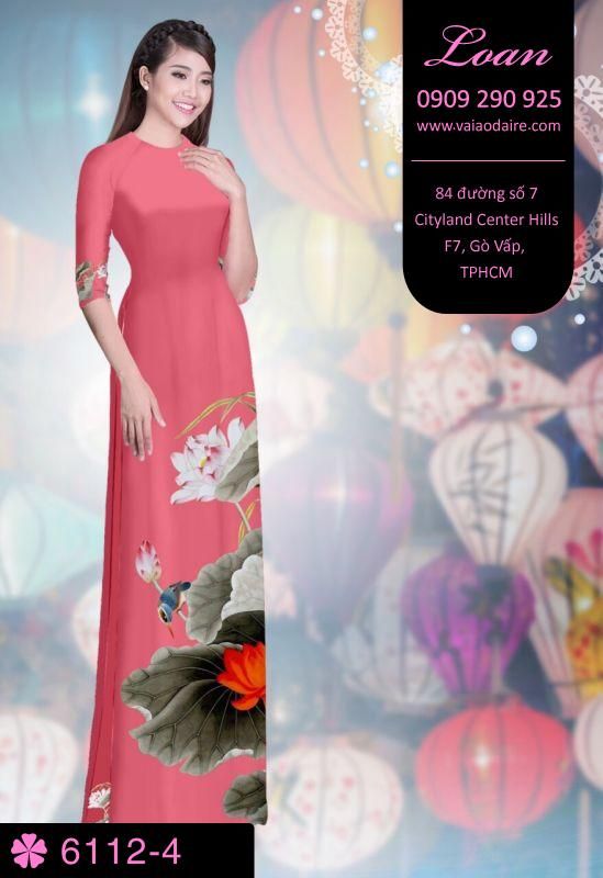 Vải áo dài hoa Sen