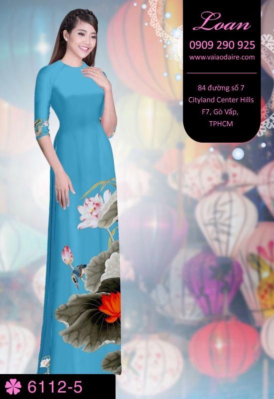 Vải áo dài hoa Sen