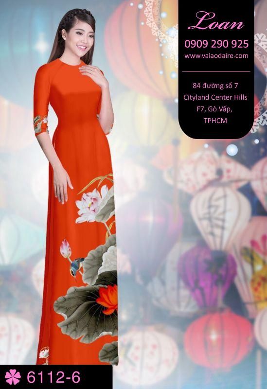 Vải áo dài hoa Sen