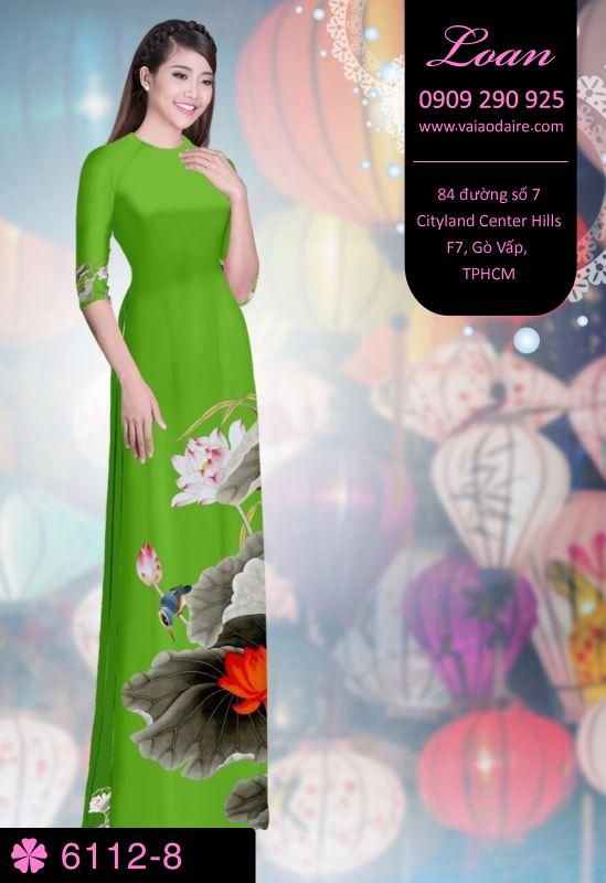 Vải áo dài hoa Sen
