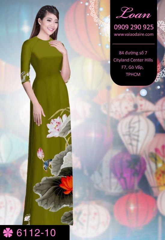 Vải áo dài hoa Sen