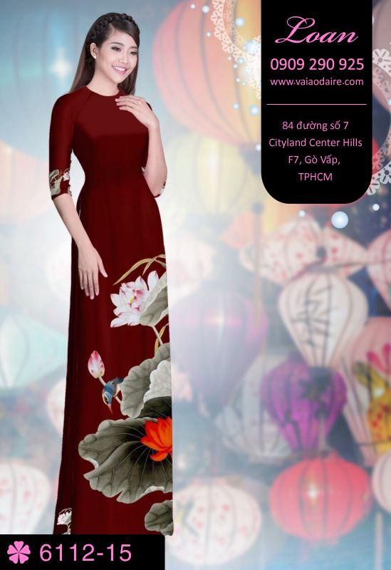 Vải áo dài hoa Sen