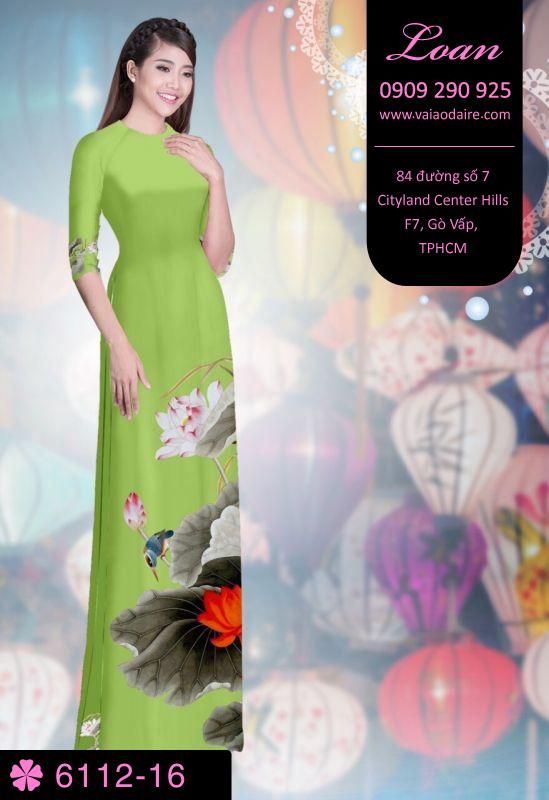 Vải áo dài hoa Sen