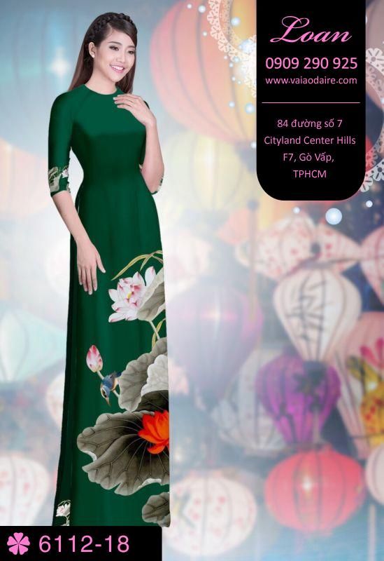 Vải áo dài hoa Sen