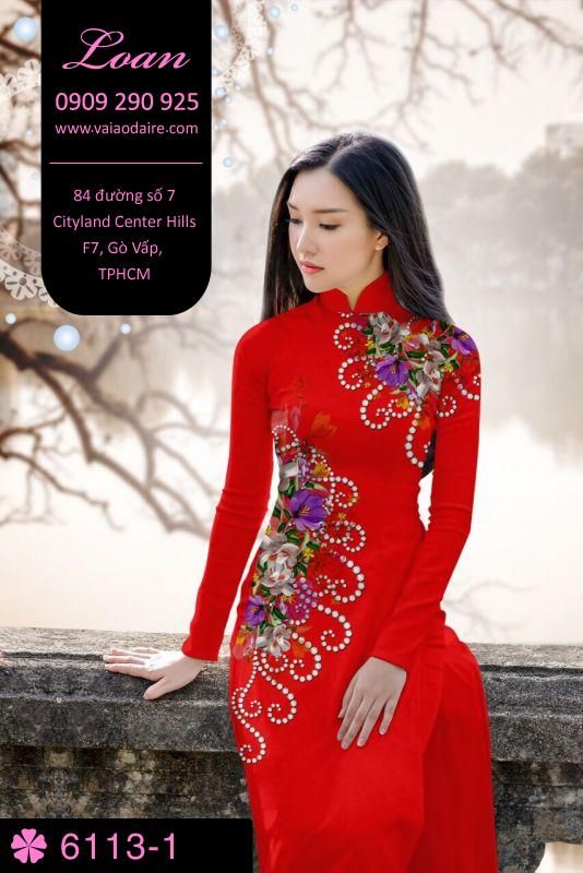 Vải áo dài hoa eo
