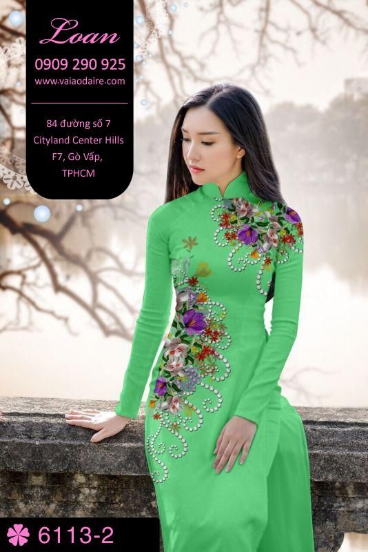 Vải áo dài hoa eo