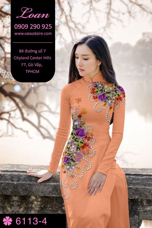 Vải áo dài hoa eo