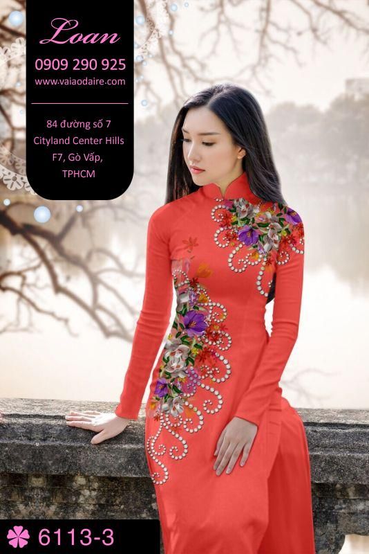 Vải áo dài hoa eo