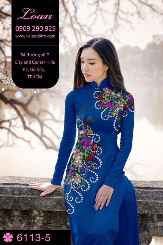 Vải áo dài hoa eo