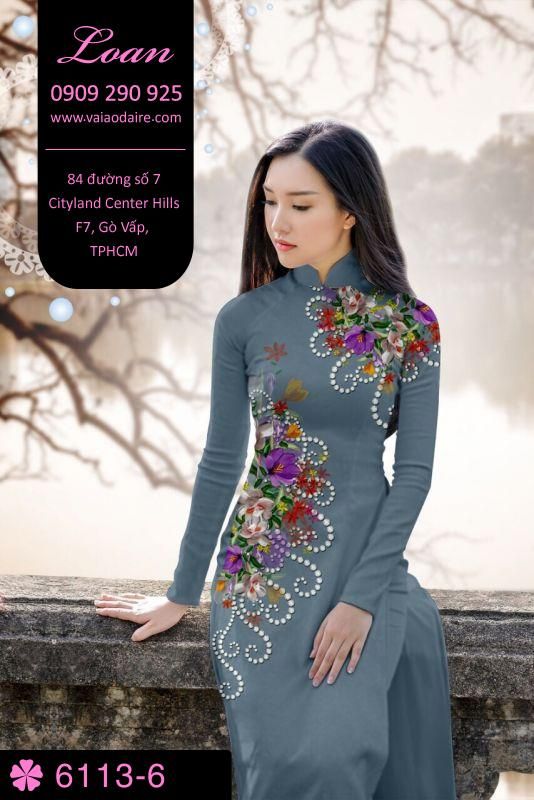 Vải áo dài hoa eo
