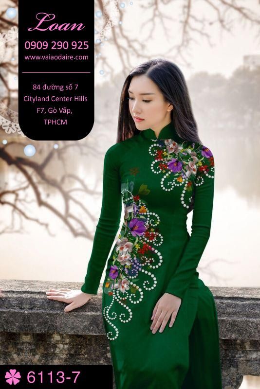 Vải áo dài hoa eo