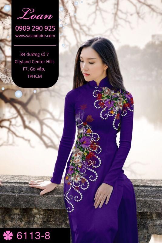 Vải áo dài hoa eo
