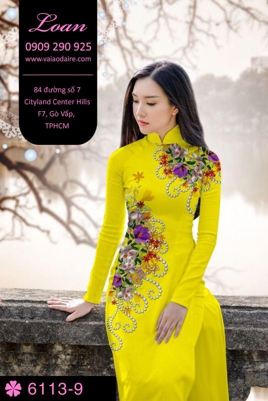 Vải áo dài hoa eo