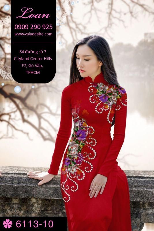 Vải áo dài hoa eo