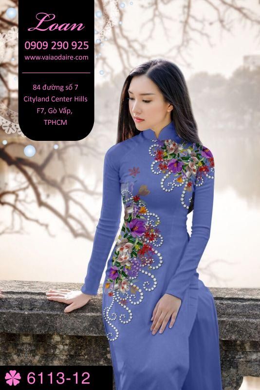 Vải áo dài hoa eo
