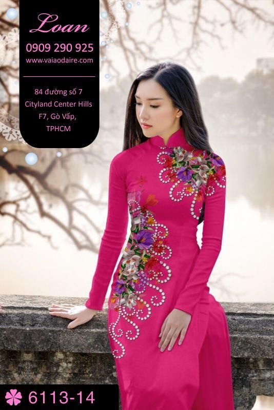 Vải áo dài hoa eo