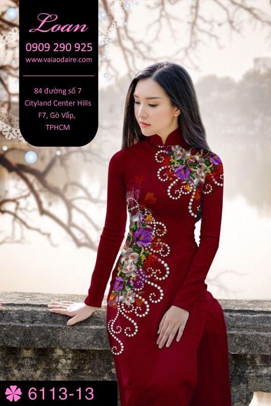 Vải áo dài hoa eo