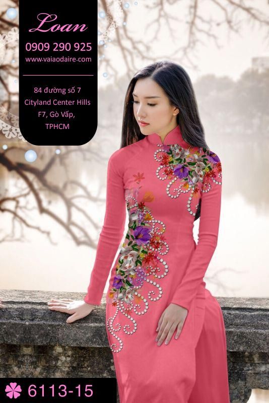 Vải áo dài hoa eo