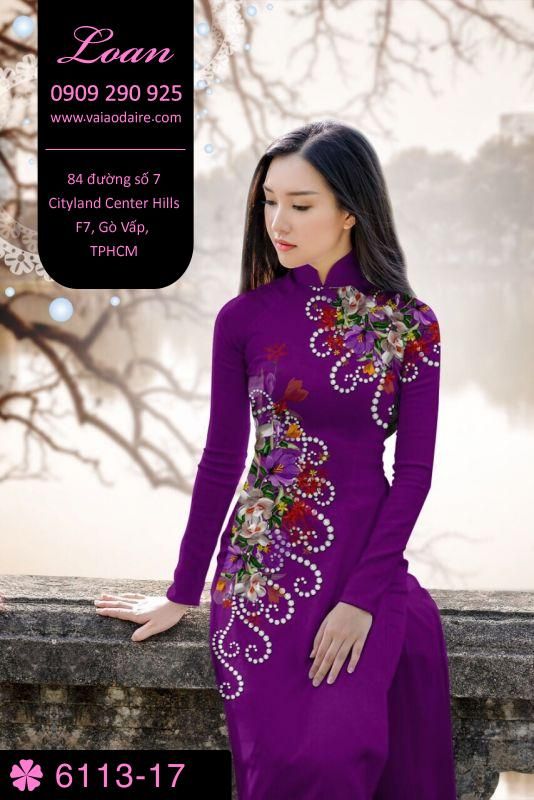 Vải áo dài hoa eo
