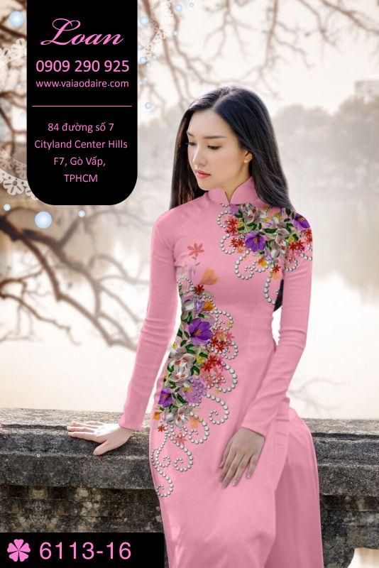 Vải áo dài hoa eo