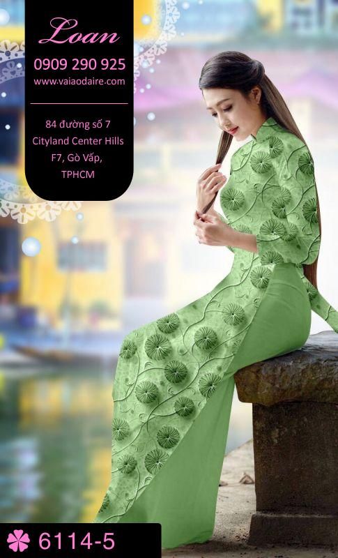 Vải áo dài hoa toàn thân Vải áo dài hoa toàn thân