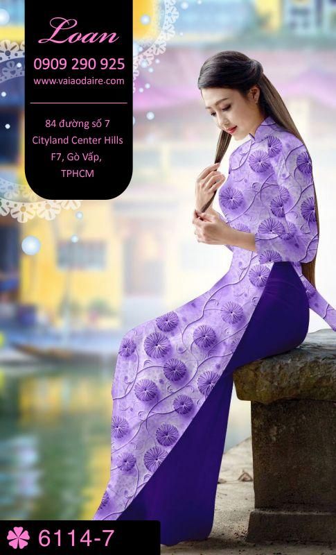 Vải áo dài hoa toàn thân Vải áo dài hoa toàn thân