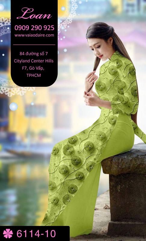 Vải áo dài hoa toàn thân Vải áo dài hoa toàn thân