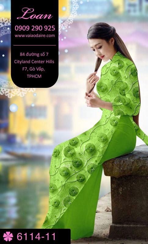 Vải áo dài hoa toàn thân Vải áo dài hoa toàn thân