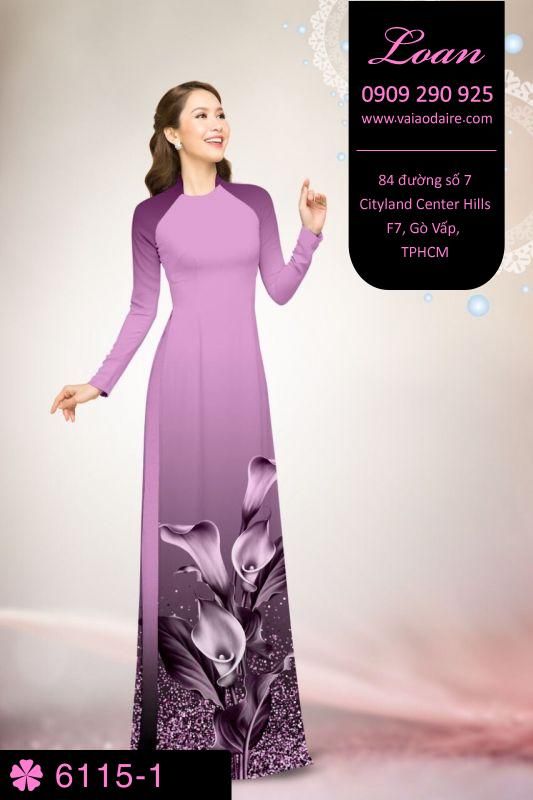 Vải áo dài hoa Thủy Vu Vải áo dài hoa Thủy Vu