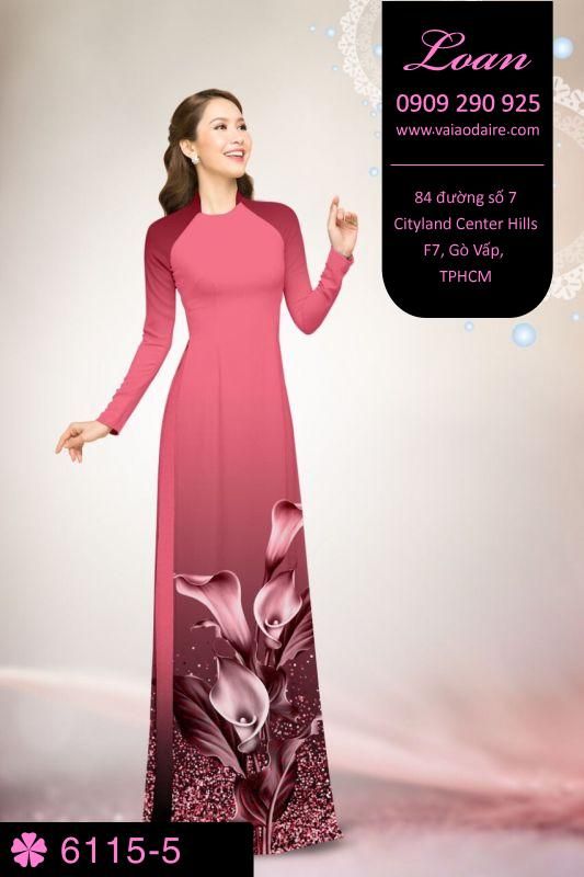 Vải áo dài hoa Thủy Vu Vải áo dài hoa Thủy Vu