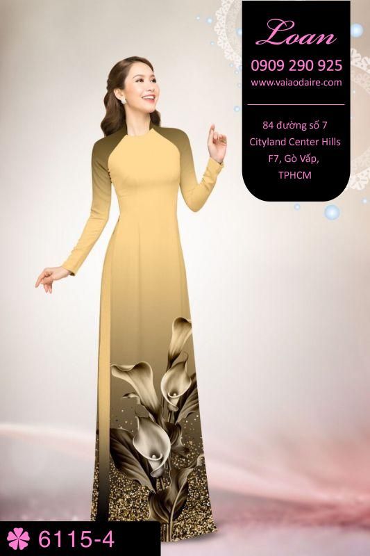 Vải áo dài hoa Thủy Vu Vải áo dài hoa Thủy Vu