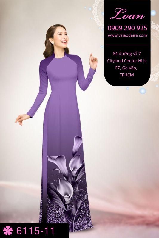 Vải áo dài hoa Thủy Vu Vải áo dài hoa Thủy Vu