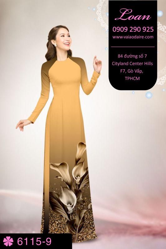 Vải áo dài hoa Thủy Vu Vải áo dài hoa Thủy Vu